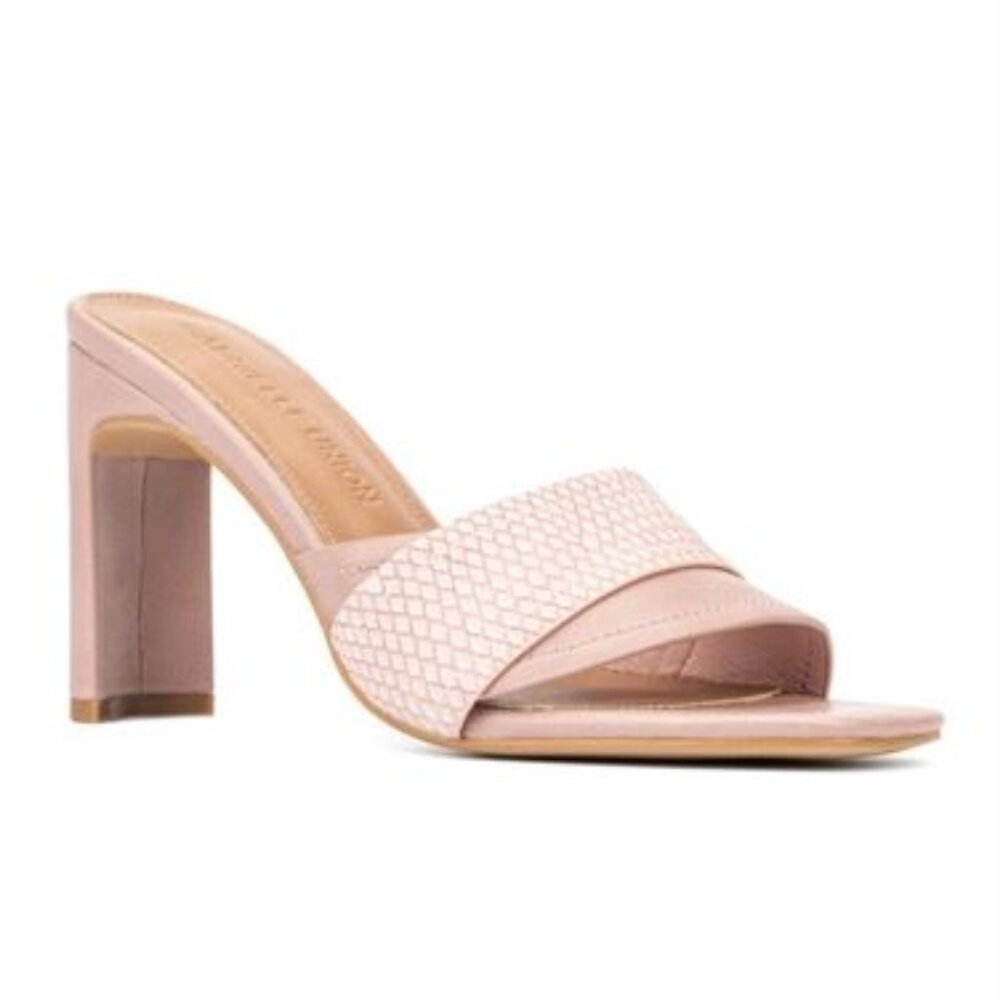 NWT - Gabrielle Union Women's Seline Block Sandals - Mauve - Size 7.5